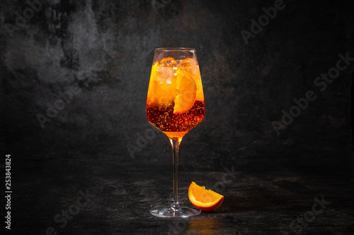 Glass of aperol spritz cocktail photo