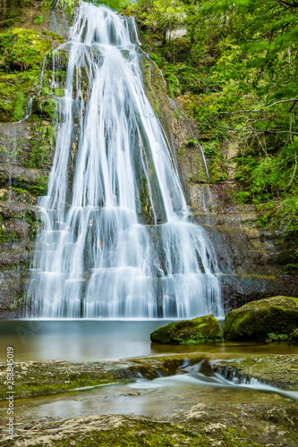 The Beautiful Waterfall of Olla (the province of Garrotxa, Catalonia, Spain) © zkcristian