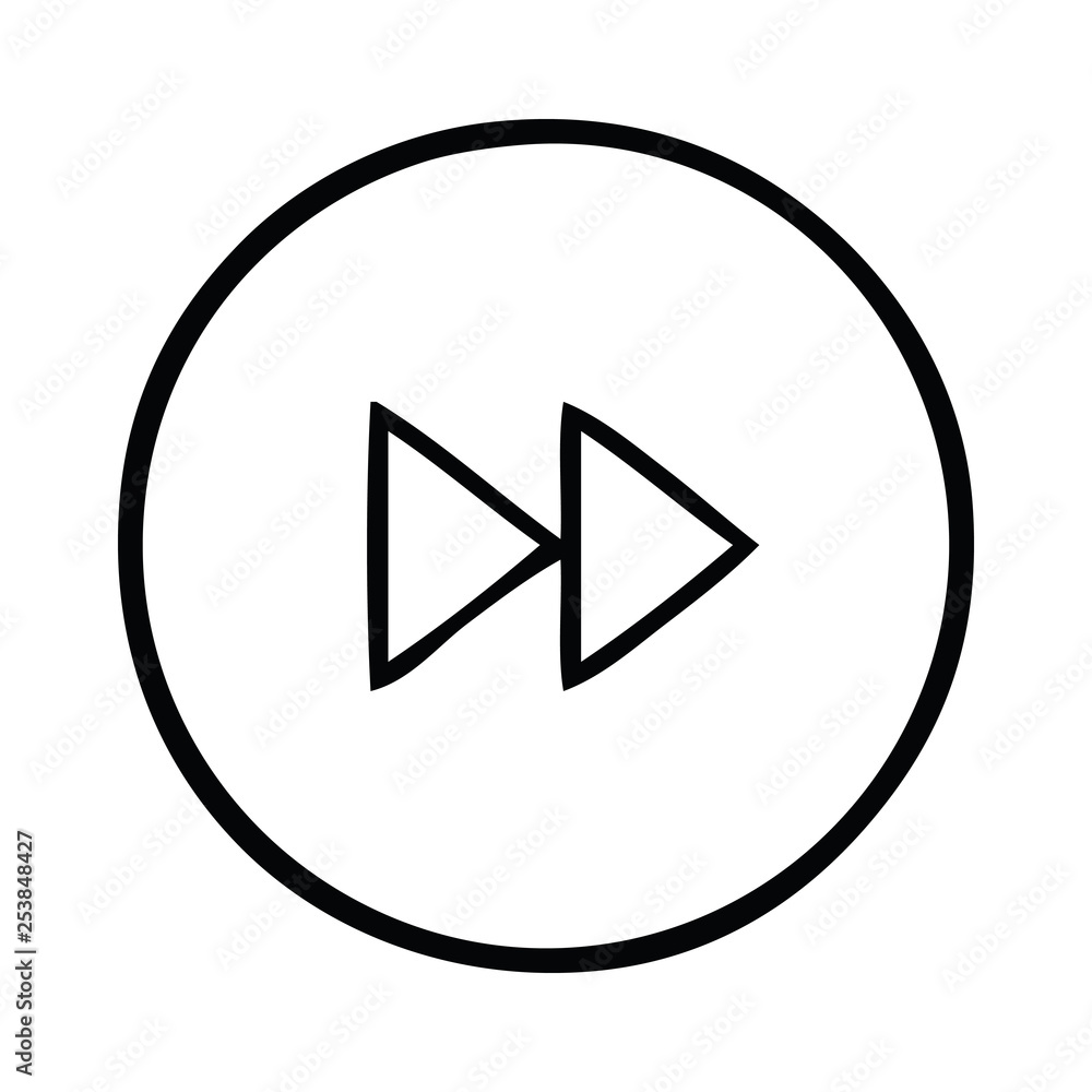 line drawing cartoon fast forward button line drawing cartoon fast forward button