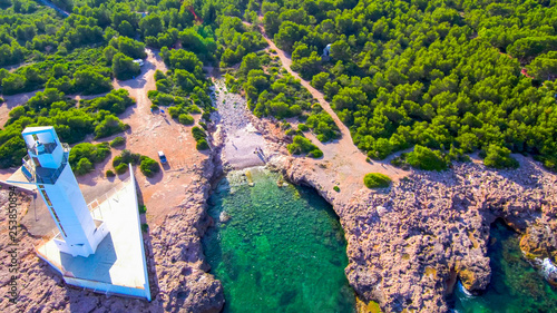 Castellon. Azahar Coast in Beach of Alcossebre. Spain. Drone Photo photo