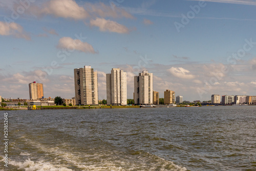 Netherlands, Rotterdam, ciryscape skyline over the Mass river photo