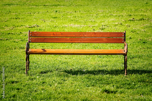 Bench on the lawn