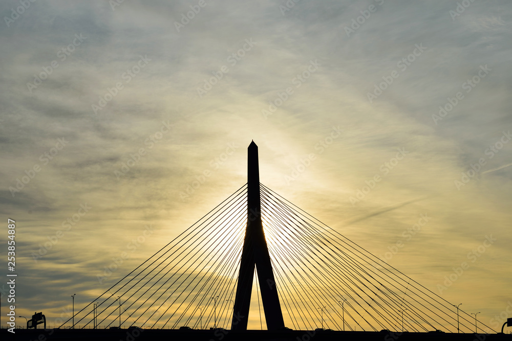 Obraz premium Zakim Bridge At Sunrise, Boston