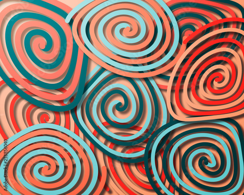 Abstract colorful swirl textile print pattern