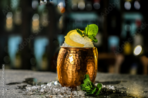 Canvas Print The Moscow mule cocktail is One of the official cocktails of the international b