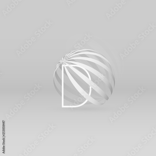 Metal easter egg sphere art gradient shadow numbers ampersand round design letters reflect