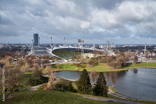 Germany, Munich, Olympic Park with Olympic Stadium photo