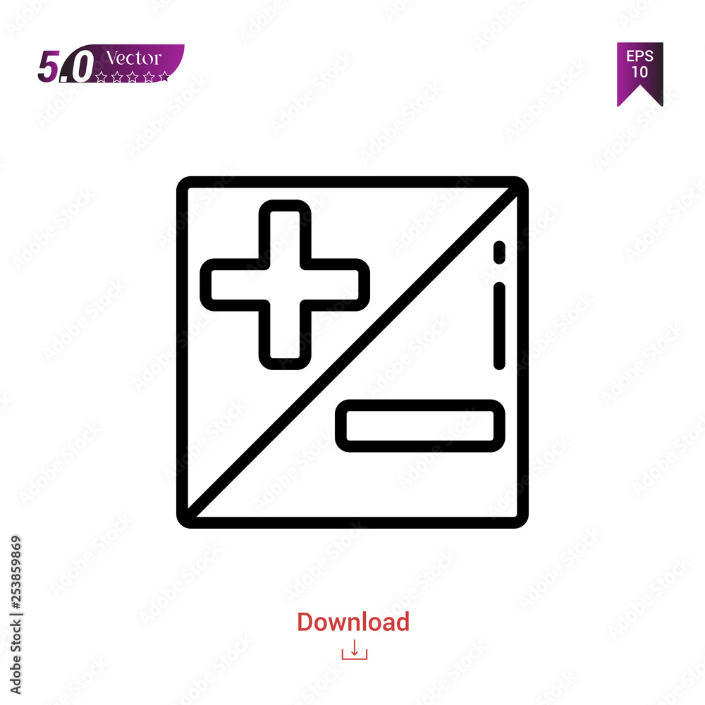 Obraz premium Outline exposure icon isolated on white background. Line pictogram. Graphic design, mobile application, logo, user interface. Editable stroke. EPS10 format vector illustration