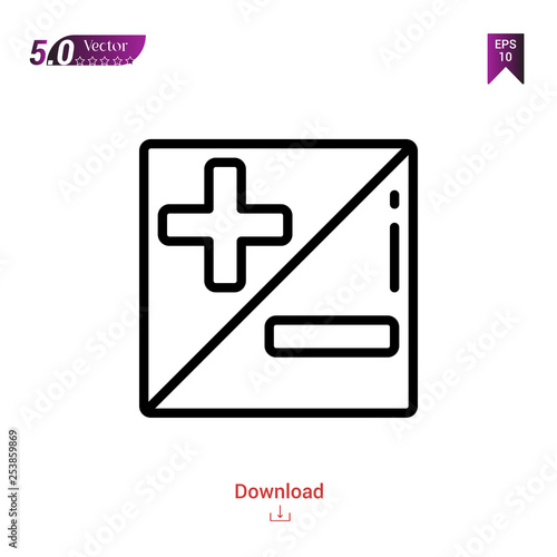 Outline exposure icon isolated on white background. Line pictogram. Graphic design, mobile application, logo, user interface. Editable stroke. EPS10 format vector illustration