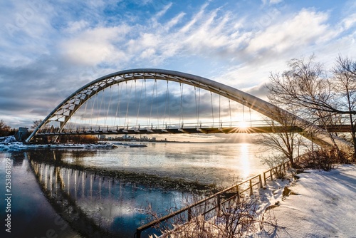 Saturday morning sunrise at Humber Bay Arch Bridge.