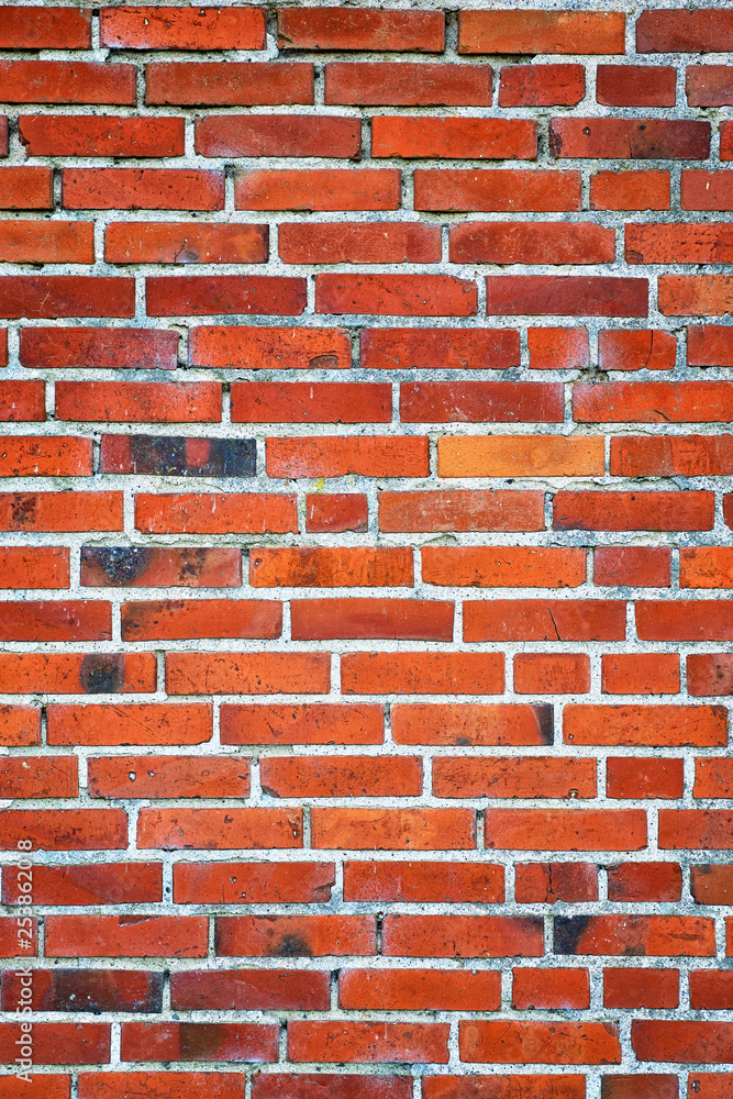 Obraz premium Wall of red bricks as a background.