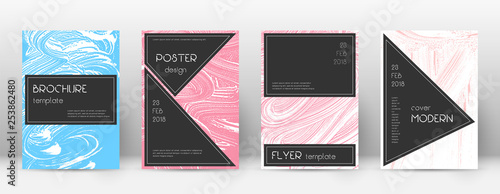 Cover page design template. Black brochure layout.