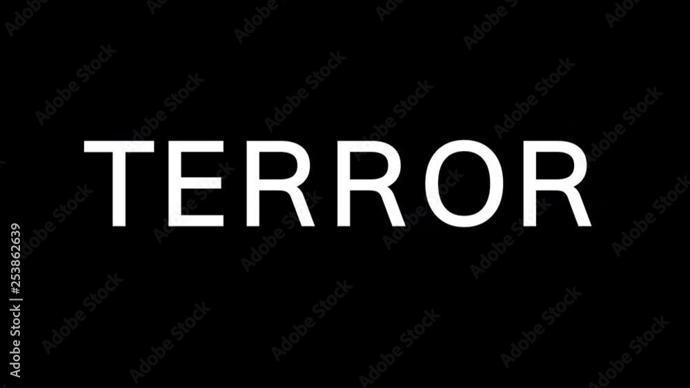 From the Glitch effect arises text TERROR. Then the TV turns off. Alpha channel Premultiplied - Matted with color black From the Glitch effect arises text TERROR. Then the TV turns off. Alpha channel Premultiplied - Matted with color black