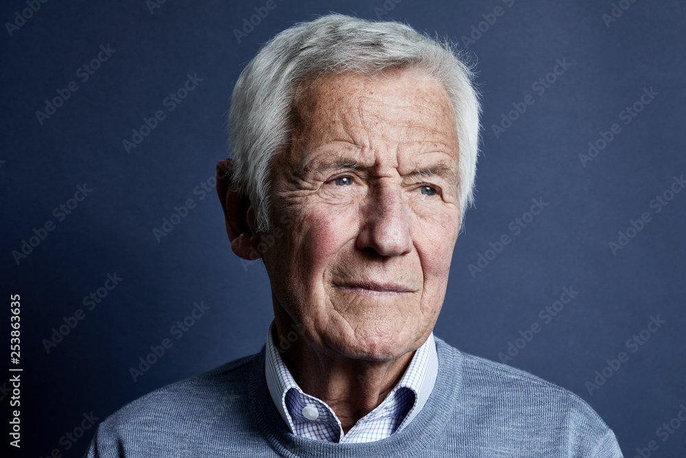 Portrait of pensive senior man Portrait of pensive senior man