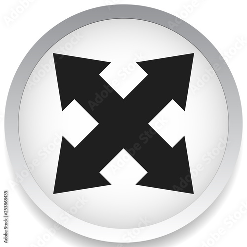 4-way arrow as expand, resize, adjustment, alignment icon