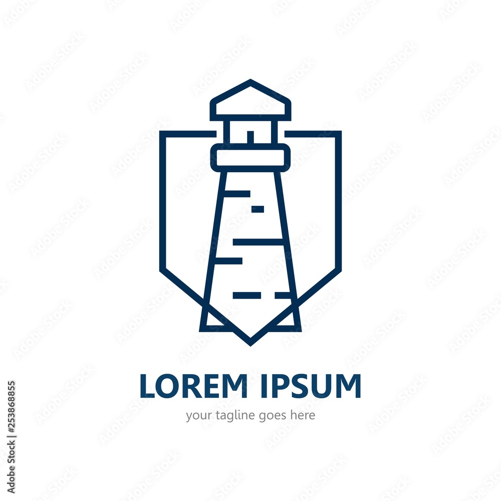 Modern Lighthouse Logo Template Modern Lighthouse Logo Template