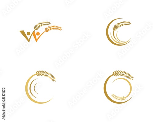 Wheat logo template