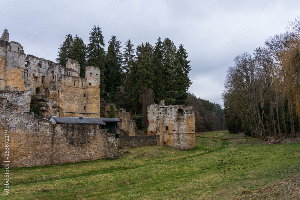 The ruin of the castle Beaufort, Luxembourg.