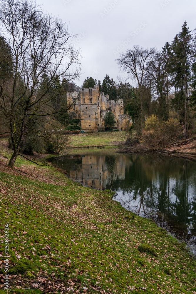 The ruin of the castle Beaufort, Luxembourg.