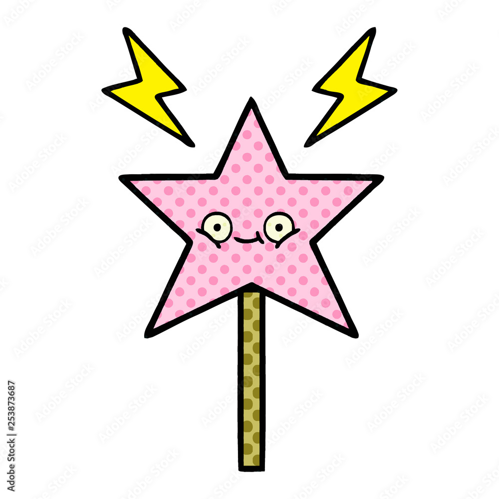 comic book style cartoon magic wand comic book style cartoon magic wand