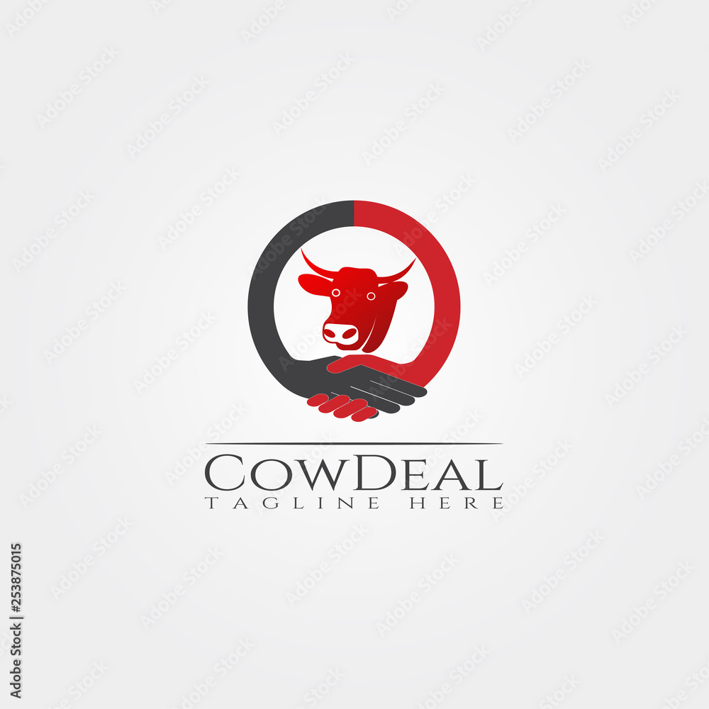Cow farm icon template, cattle farm symbol, deal, creative vector logo  design, livestock, animal husbandry, illustration element Stock Vector |  Adobe Stock