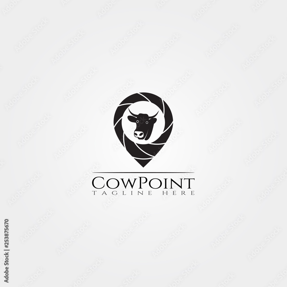 cattle farm or cow farm location point icon or livestock, animal husbandry cattle farm or cow farm location point icon or livestock, animal husbandry