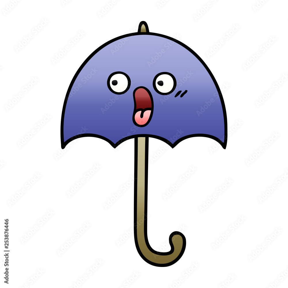 gradient shaded cartoon umbrella gradient shaded cartoon umbrella