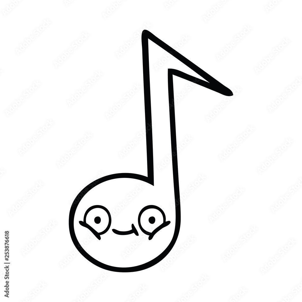 line drawing cartoon musical note line drawing cartoon musical note