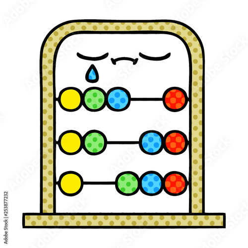 comic book style cartoon abacus