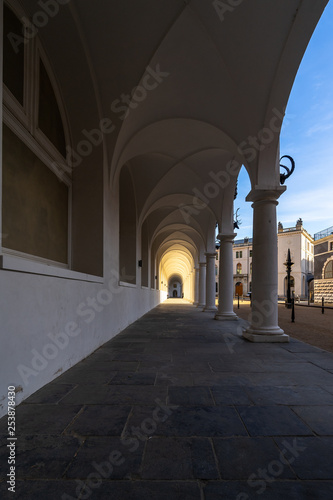 Stallhof is a part of the Dresden Castle. Germany. In the 17th century and served as a venue for large horse shows.