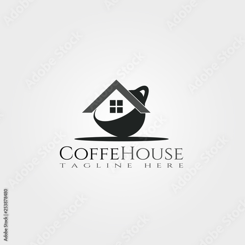 House icon template, home creative vector logo design, coffee house, building and construction, illustration element