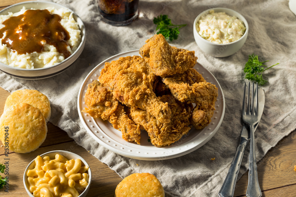 Homemade Southern Fried Chicken Dinner Homemade Southern Fried Chicken Dinner