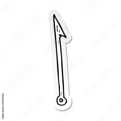 sticker of a cartoon harpoon