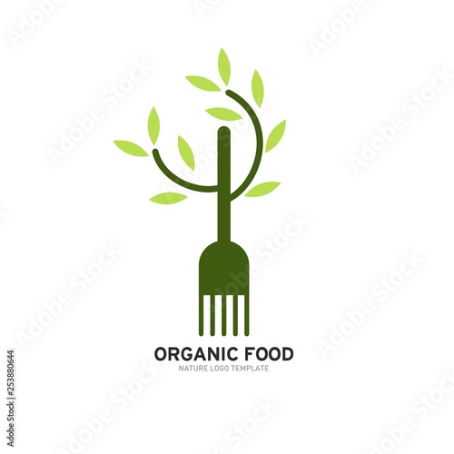 Organic Food Logo Template photo