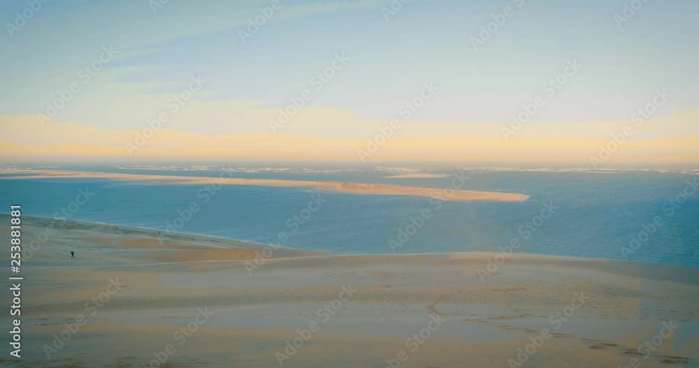 Arcachon bay at sunrise, Pyla's dune. Arcachon bay at sunrise, Pyla's dune.