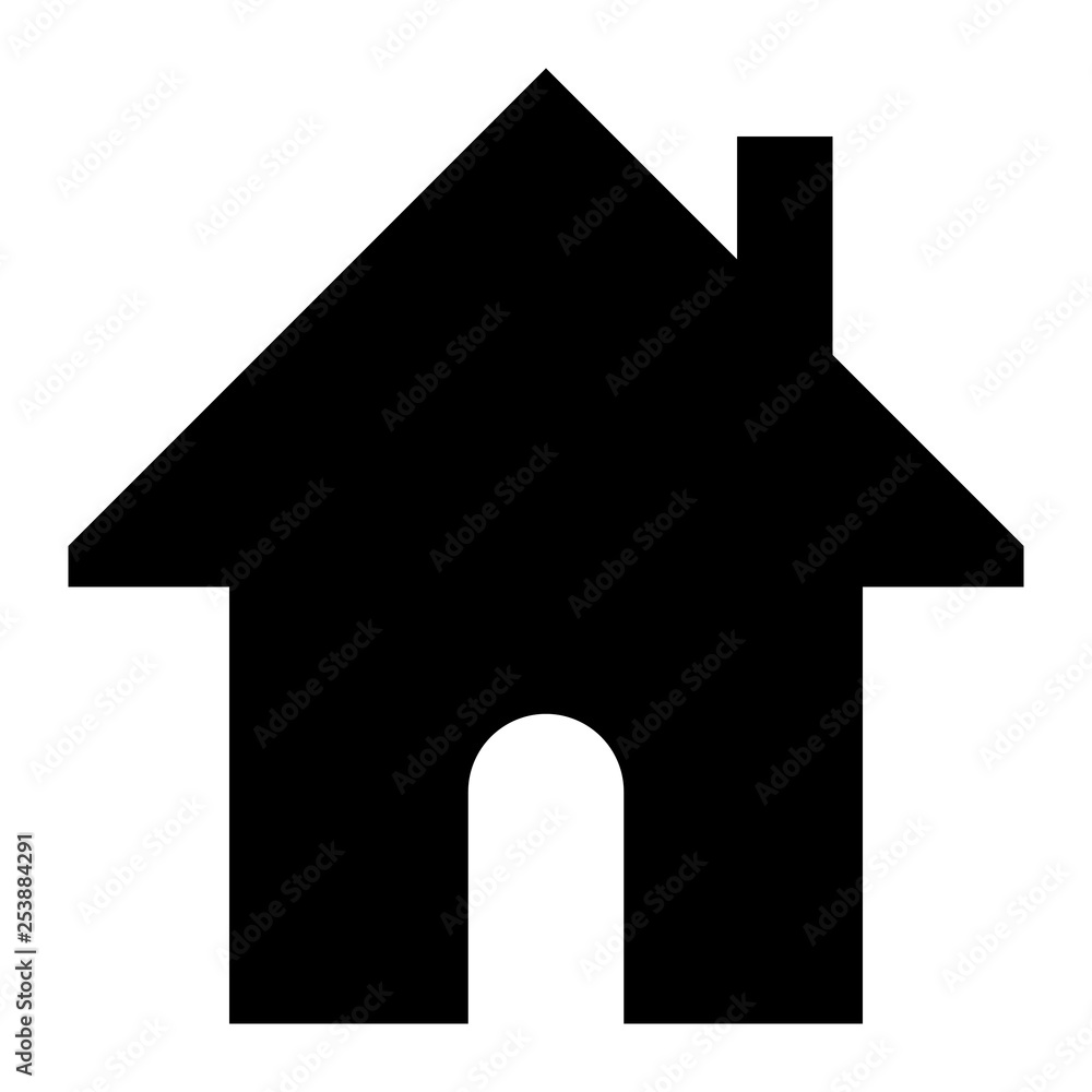 Home symbol icon - black simple, isolated - vector Home symbol icon - black simple, isolated - vector