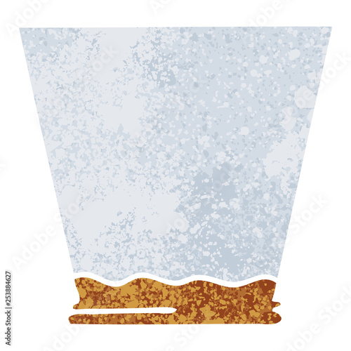 quirky retro illustration style cartoon whisky tumbler