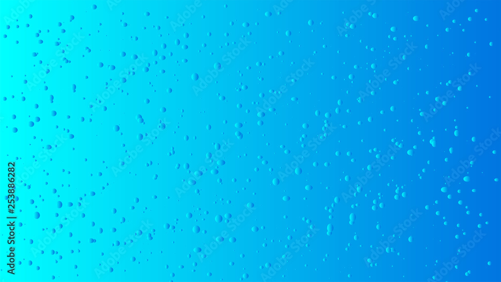 Cerulean Clear Desktop with Drops of Water