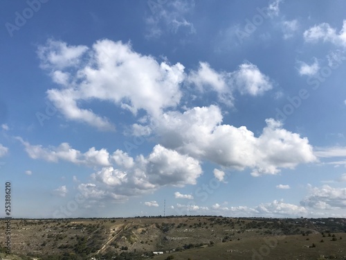 blue sky and clouds