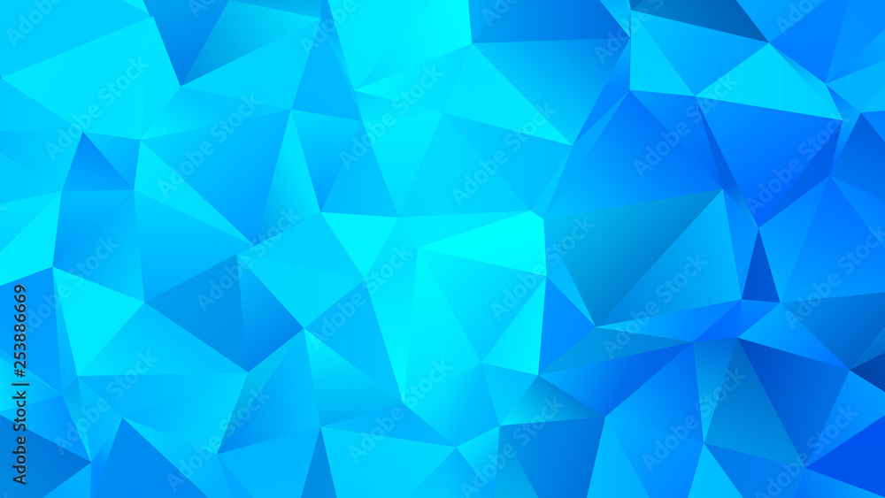 Trendy Low Poly Cerulean BG. Clear and Crystal Trendy Low Poly Cerulean BG. Clear and Crystal