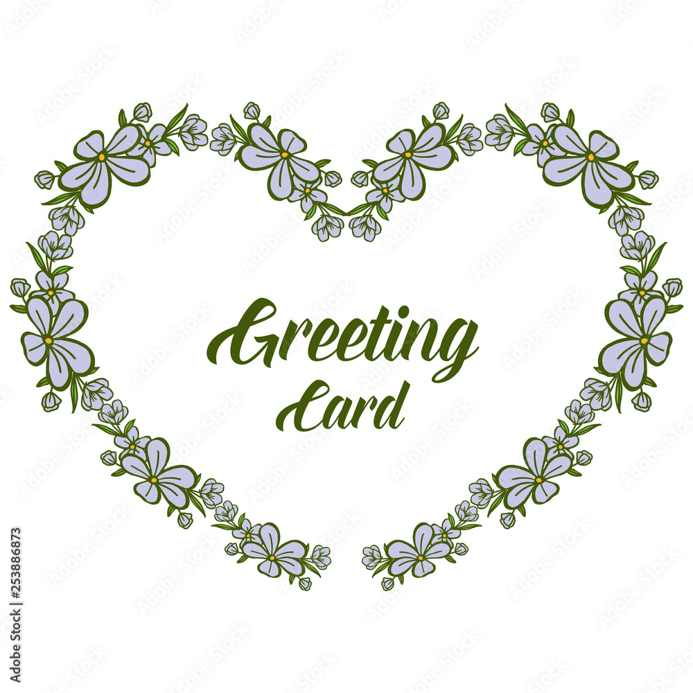 Vector illustration greeting card design with bright purple flower frames blooms Vector illustration greeting card design with bright purple flower frames blooms