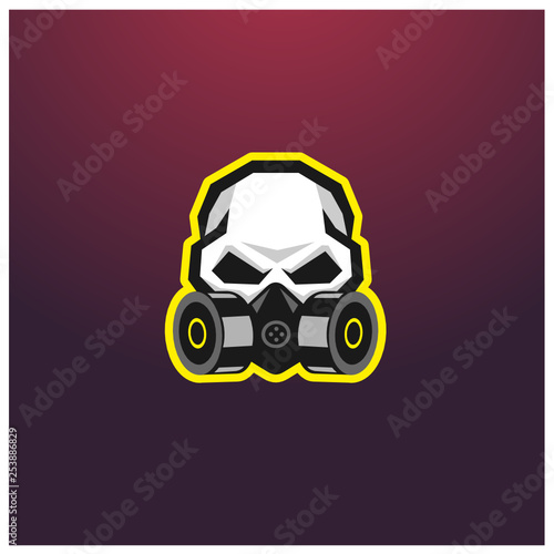 Gas mask logo template
