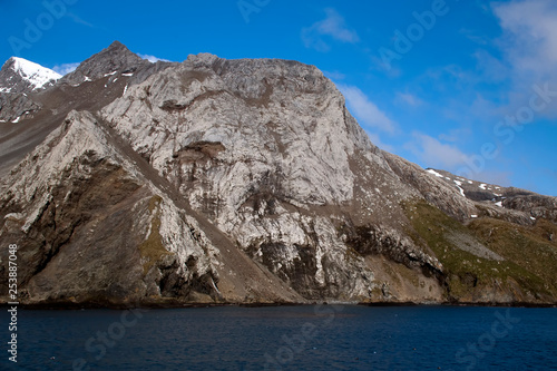 Right Whale Bay South Georgia Islands, view of rugged coastline © KarinD