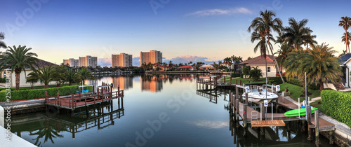 Riverway that leads to the ocean on Marco Island photo