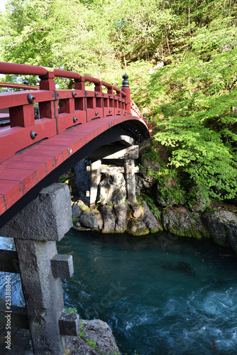 The sacred Red bridge in Japan