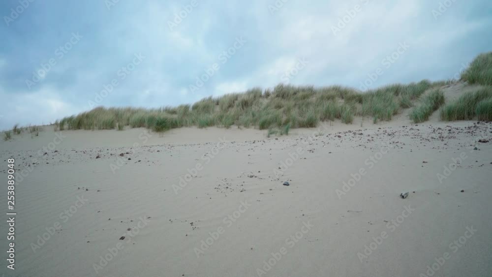 moody cloudy windy desert harlech beach wales moody cloudy windy desert harlech beach wales