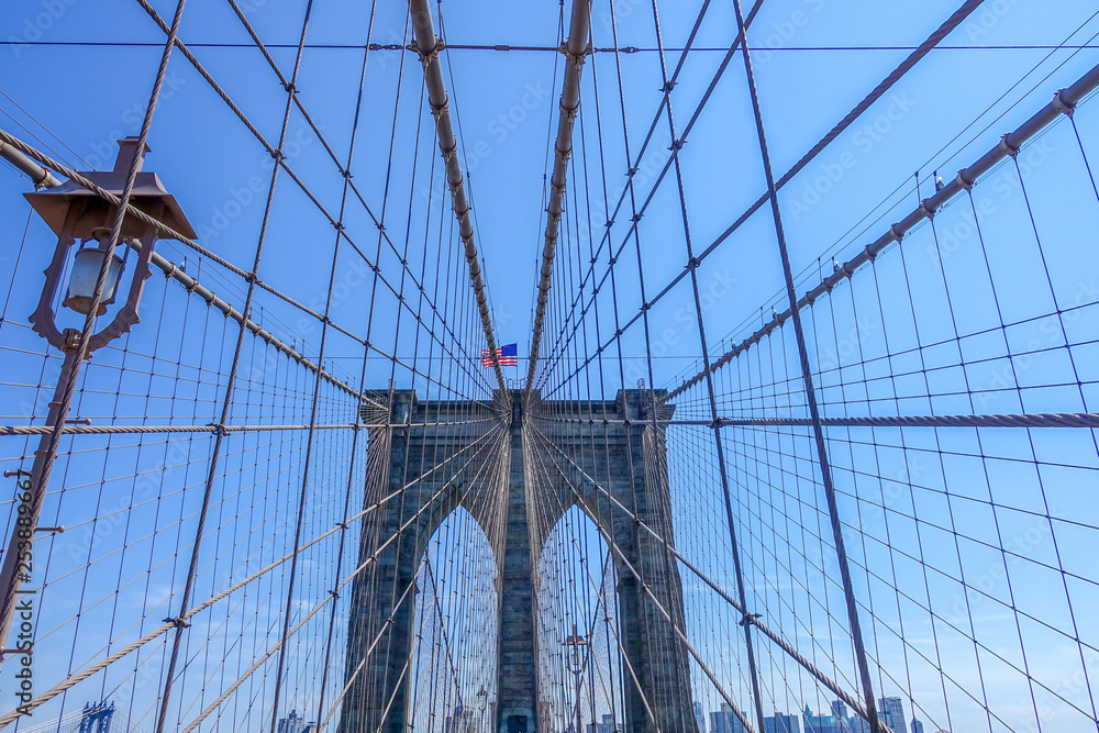 Naklejka premium Brooklyn Bridge, Manhattan, NY