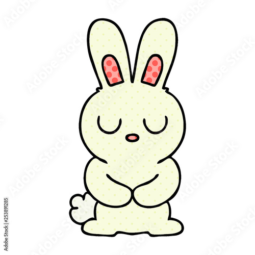quirky comic book style cartoon rabbit