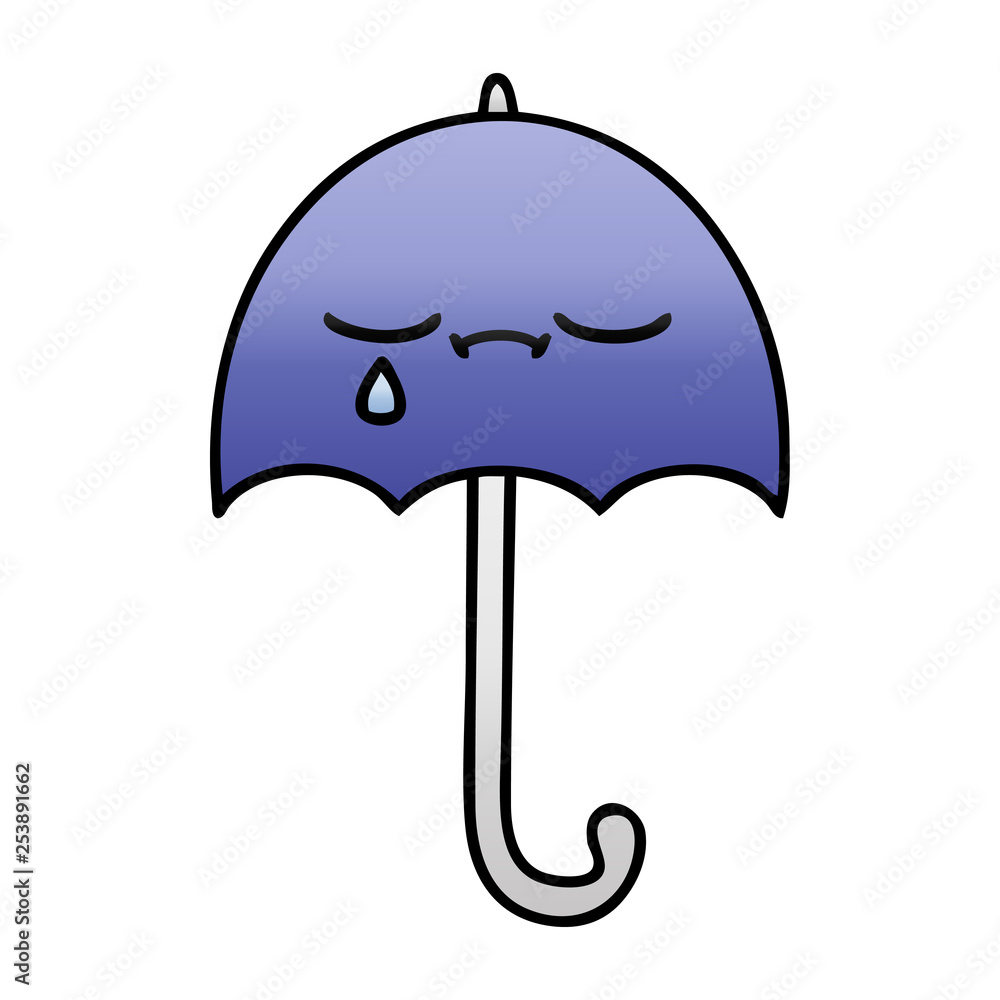 gradient shaded cartoon umbrella gradient shaded cartoon umbrella