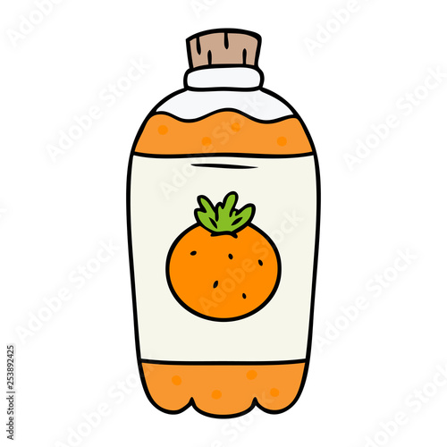 cartoon doodle of orange pop
